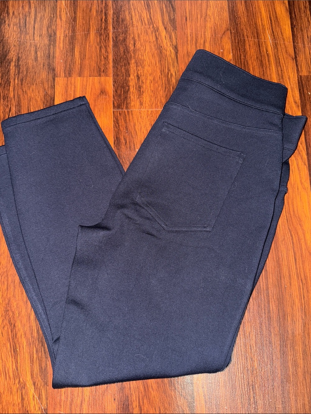 SPANX PONTE THE PERFECT PANTS Ankle length 20202Q-Navy Blue-Size Lg Pe